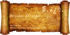 Brczko Őzike névjegykártya
